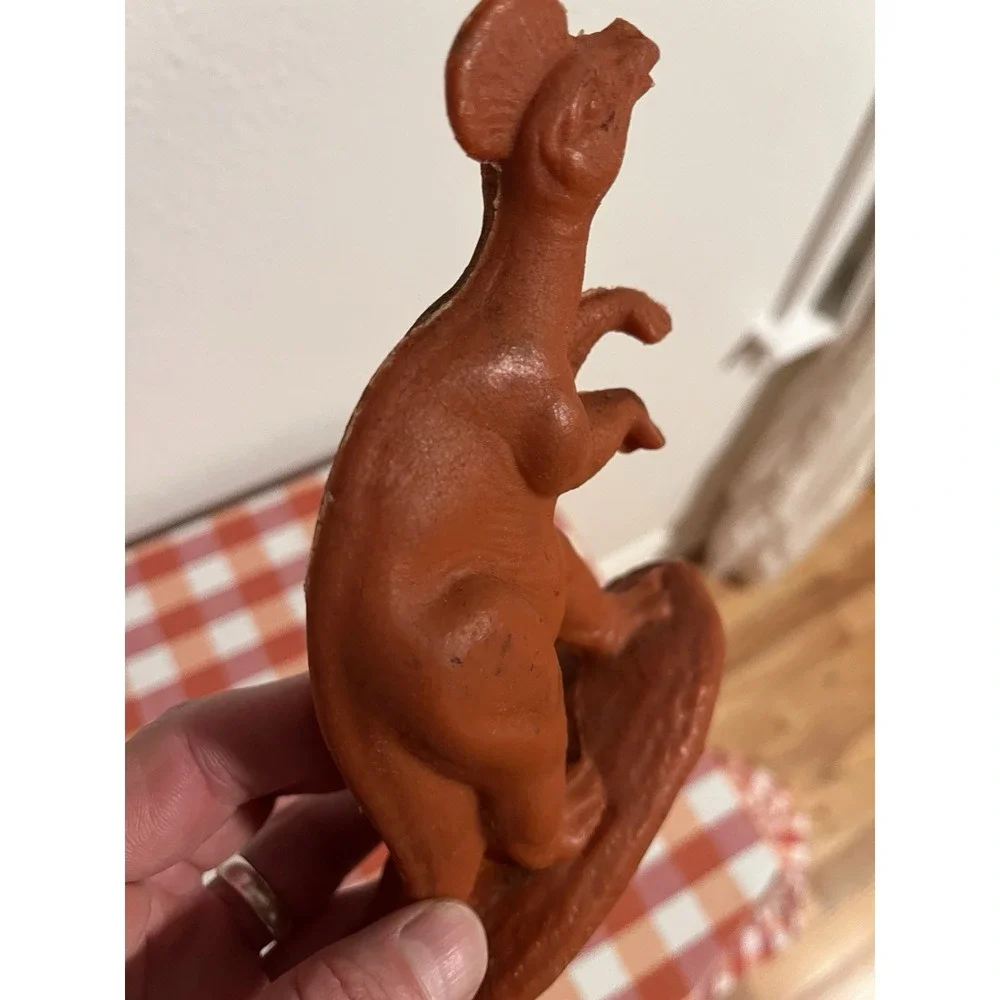 Vintage 1960's Sinclair Oil Dinosaur Corythosaurus Dinoland - DARK ORANGE